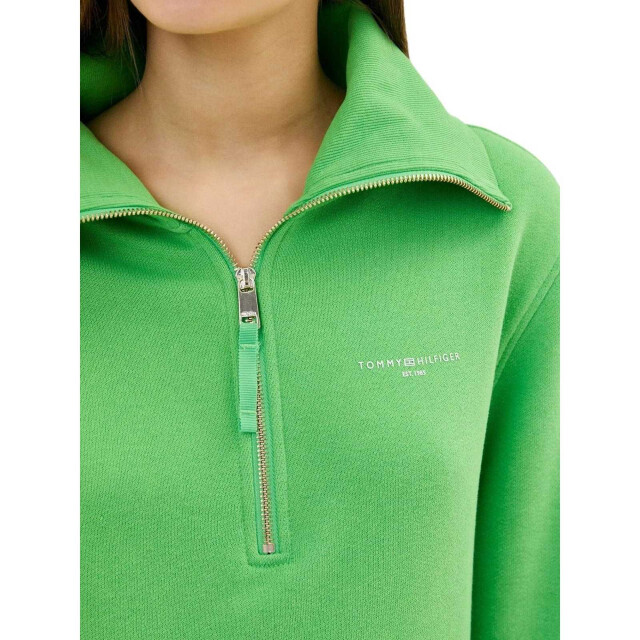 Tommy Hilfiger Dames half rits slim sweatshirt UTNA427_green large