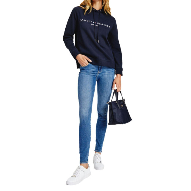 Tommy Hilfiger Dames polycotton hoodie UTNA139_black large