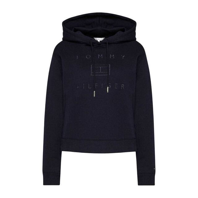 Tommy Hilfiger Dames geborduurde logo hoodie UTNA920_navyblue large