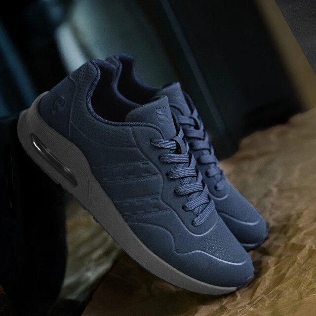 Q1905 Sneaker hank middenblauw/antraciet QM1254341-646-2 large