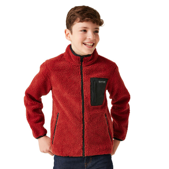 Regatta Kinder/kids frankie full zip fleecejack UTRG10917_redochre large