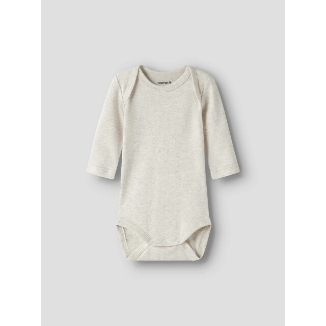 Name It Unisex kinder bodysuit nbnbody 3-pack beige/wit dierenprint 13250815-Jet Stream large