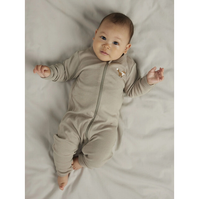 Name It Jongens kinder bodysuit nbmnightsuit 2-pack beige/groen vosprint 13250790-Shadow large