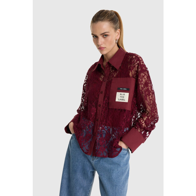 Alix The Label Lace blouse bordeaux 4309.47.0002 large