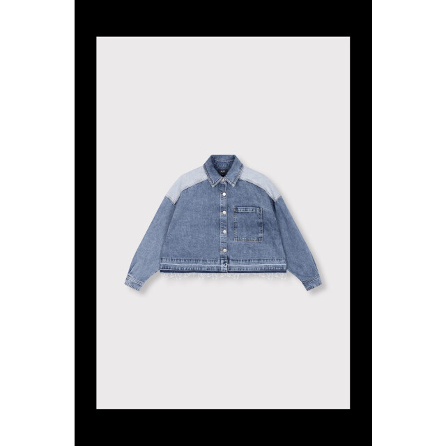 Alix The Label Mixed denim blouse blue denim 4300.35.0002 large