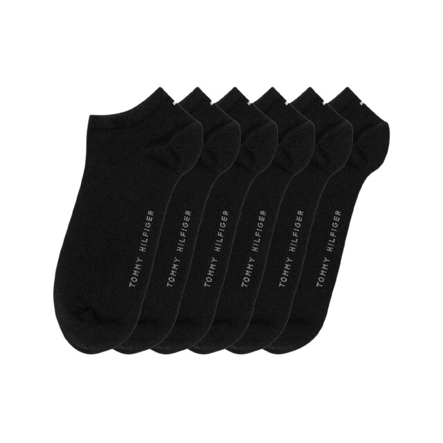 Tommy Hilfiger Sokken met tekstlogo voor heren (set van 6) UTNA1082_black large
