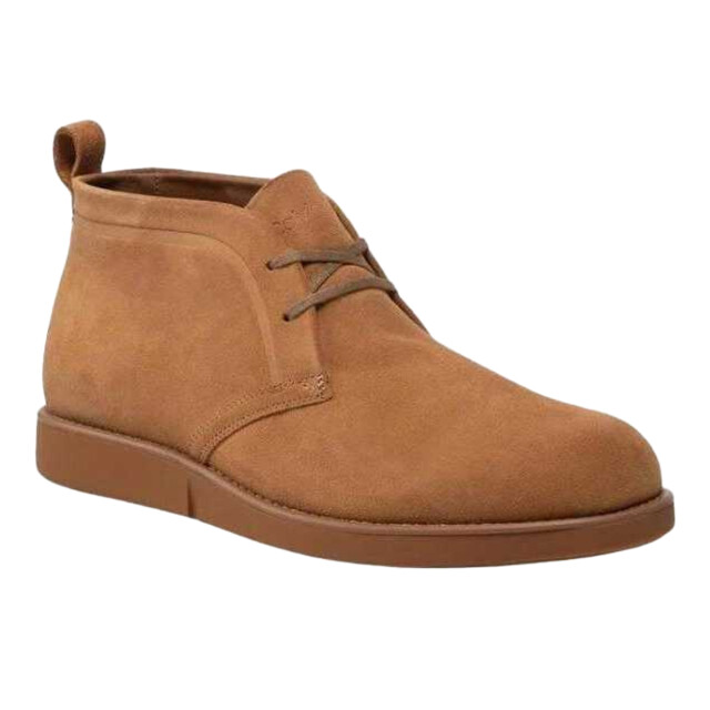 Calvin Klein Leren laaggesneden herenschoenen met logo UTNA625_caramel large