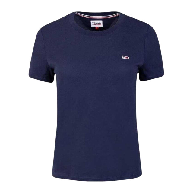 Tommy Hilfiger Dames logo crew neck regular t-shirt UTNA316_navy large