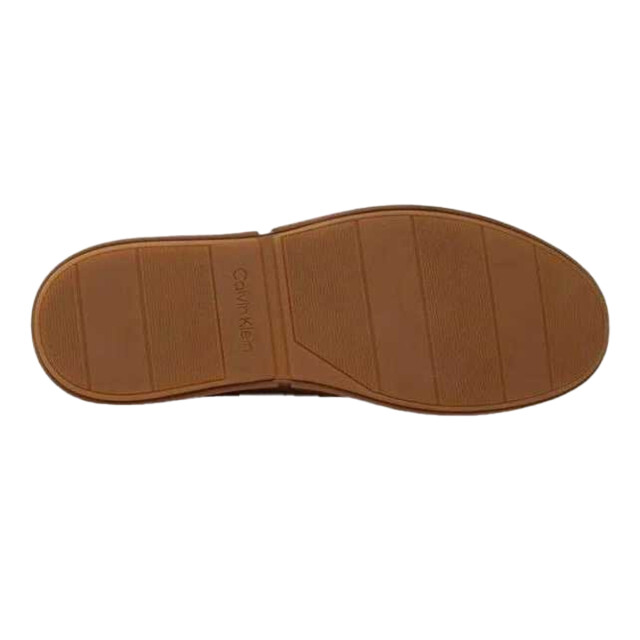 Calvin Klein Leren laaggesneden herenschoenen met logo UTNA625_caramel large