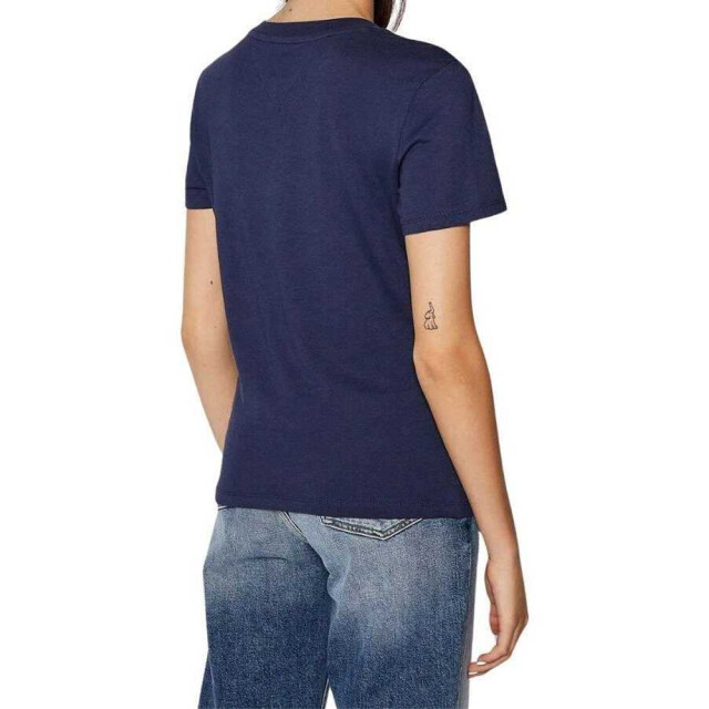 Tommy Hilfiger Dames logo crew neck regular t-shirt UTNA316_navy large