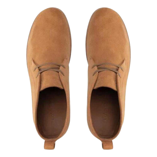 Calvin Klein Leren laaggesneden herenschoenen met logo UTNA625_caramel large