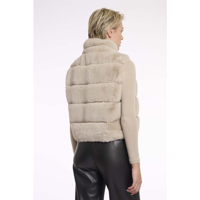 Rino & Pelle May.7002511 faux fur waistcoat with pu det 4061753044 large
