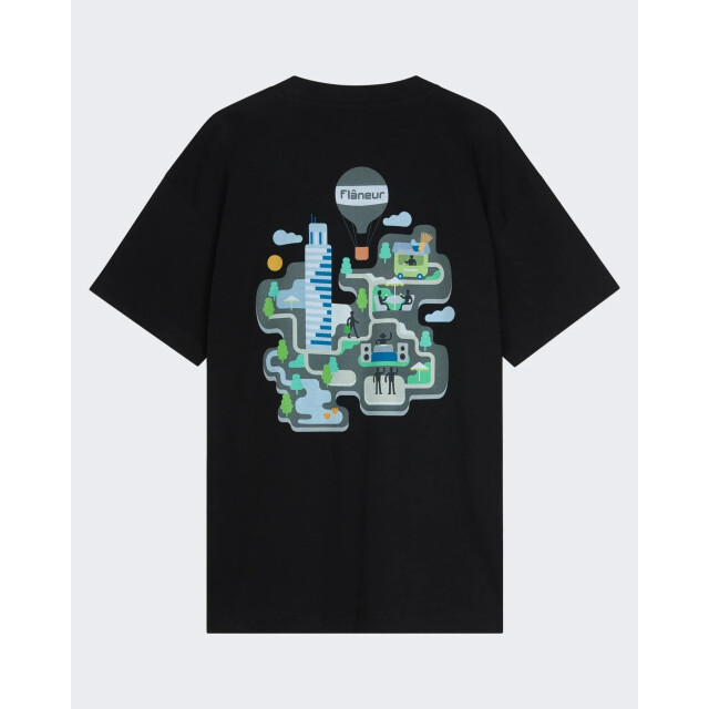 Flaneur Homme Heren festival map t-shirt FTSH165-999 large