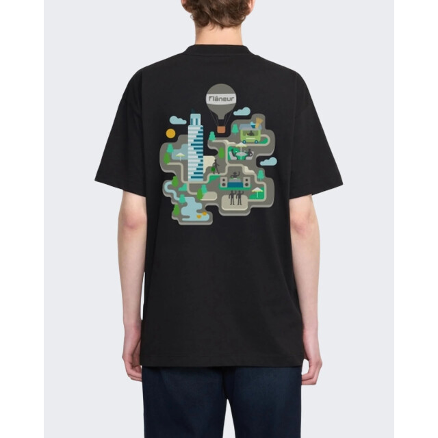 Flaneur Homme Heren festival map t-shirt FTSH165-999 large