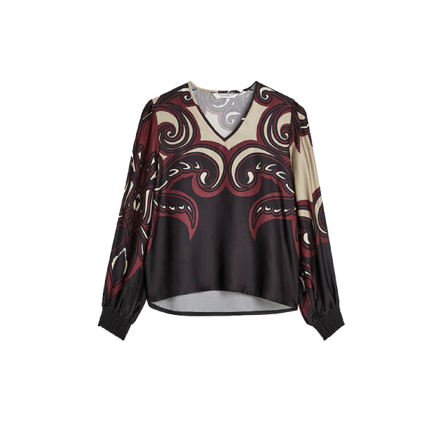 Summum 2s3397-12337 top v neck ornament print tops 4062237047 large