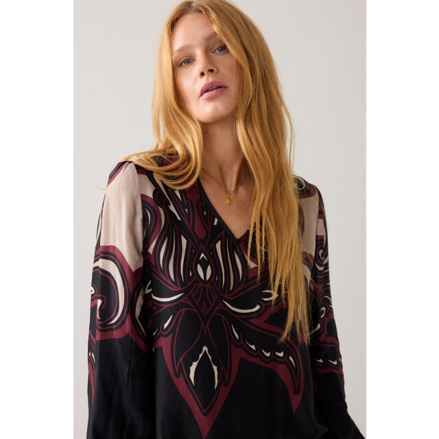 Summum 2s3397-12337 top v neck ornament print tops 4062237047 large