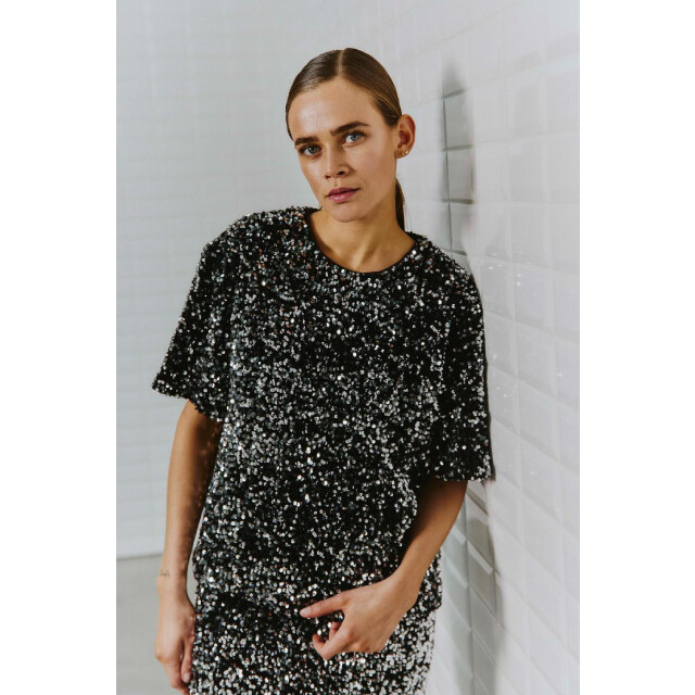 WithBlack Wblidun 12 sleeve sequin top 00001172 4062891025 large