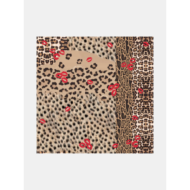 Mucho Gusto ® jurk lazise gemengde dierenprint met kusjes MUCHO GUSTO® Jurk Lazise Gemengde Dierenprint met Kusjes large