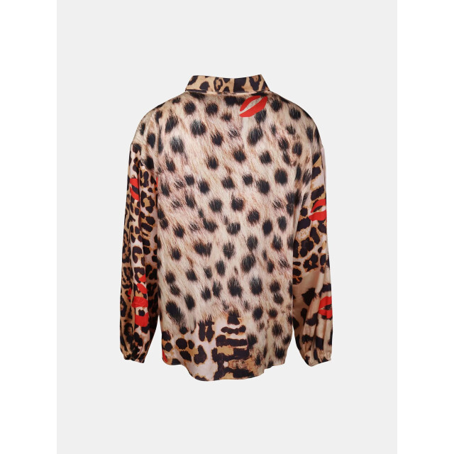 Mucho Gusto ® blouse sirmione gemengde dierenprint met kusjes MUCHO GUSTO® Blouse Sirmione Gemengde Dierenprint met Kusjes large