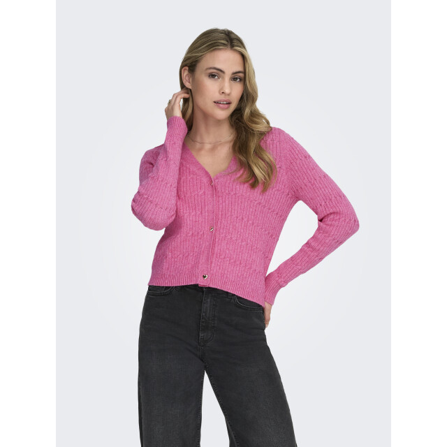 Only Onlkatia ls cable v-neck cardi knt 15310902 large
