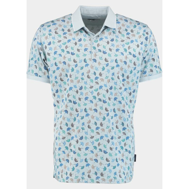 Bos Bright Blue Polo korte mouw met print 25007/02 185054 large
