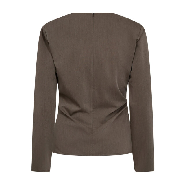 Co'Couture Tengacc pleat blouse strik walnut 9832137818440 large