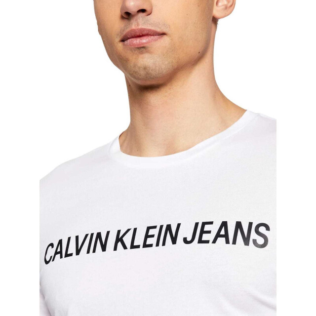 Calvin Klein Heren jeans logo strip t-shirt UTNA1060_white large
