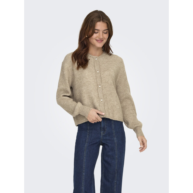 Jacqueline de Yong lumi life l/s button cardiga knt 15326819 silver mink 06741.820.0116 large