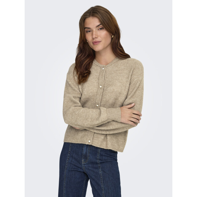 Jacqueline de Yong lumi life l/s button cardiga knt 15326819 silver mink 06741.820.0116 large