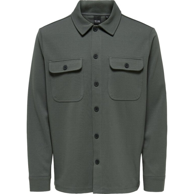 Only & Sons onsnewkodyl overshirt sweat noos 22021279 grey pinstripe 05633.949.0012 large