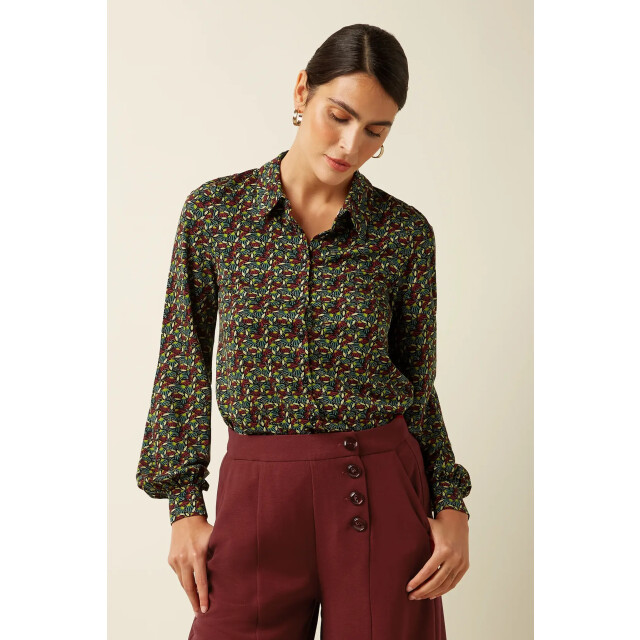 King Louie 10180 maisie blouse mirth jersey 678 rhubarb red 10180 large