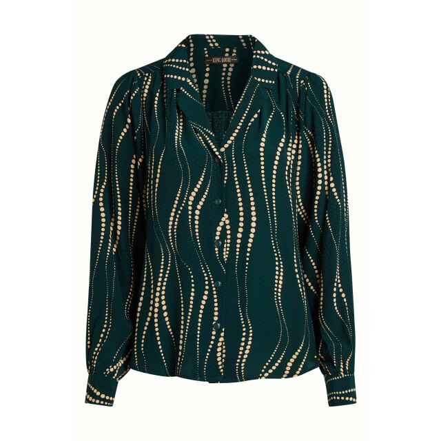 King Louie Bella blouse twirl 10028 pine green 10028 large