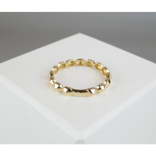 Christian 14 karaat gouden blokjes ring 98U61-0012JC large