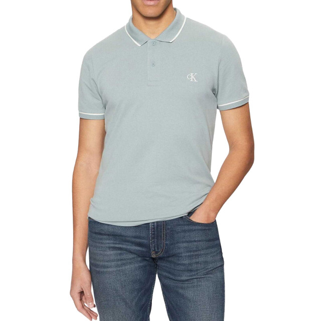 Calvin Klein Heren jeans poloshirt UTNA247_greygreen large