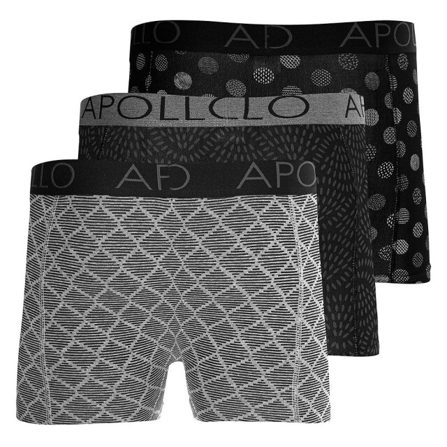 Apollo Heren boxershorts print 3-pack multi black 000161500-104 large