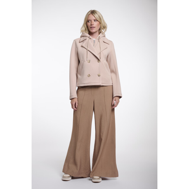 Rino & Pelle double breasted jacket with detachble hood collar jennifer.7002621 11018 smoked pearl 06111.171.0133 large