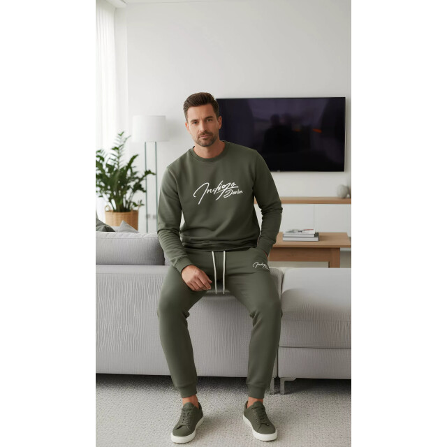 Indigo Denim Denim joggingpak heren kaki ID070-1-1 large