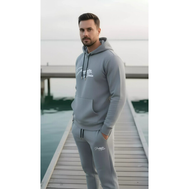 Indigo Denim Denim joggingpak heren licht ID073-1-1 large