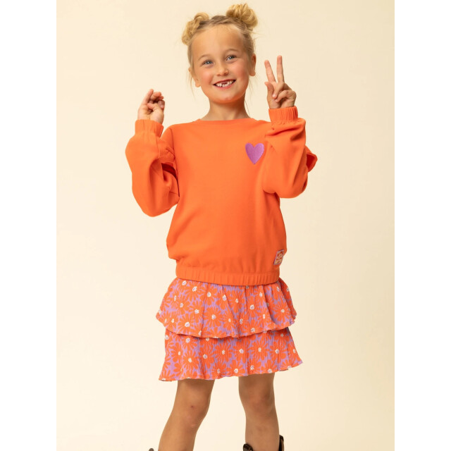 Looxs Revolution Sweater koraal amor es la revolution voor meisjes in de kleur 2601-7308-226 large