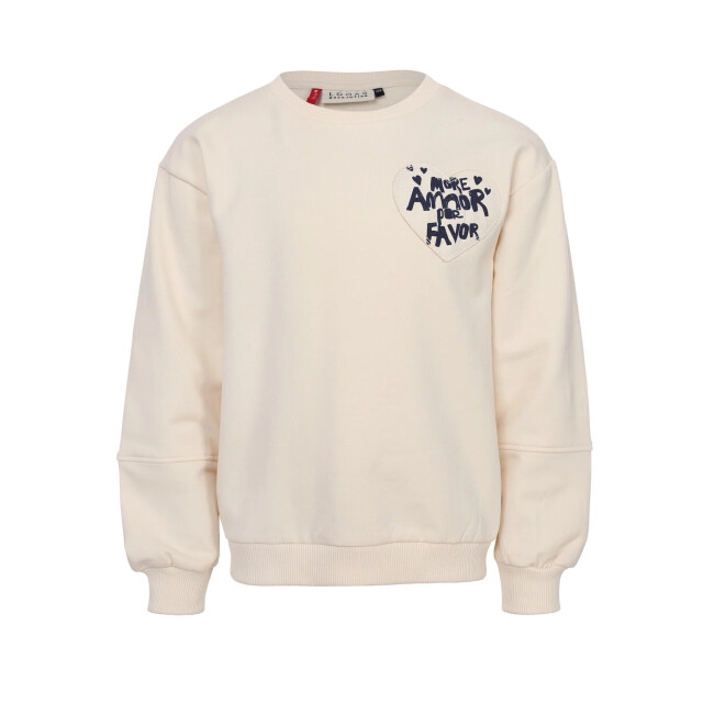 Looxs Revolution Sweater milk more amor por favor voor meisjes in de kleur 2601-7307-021 large