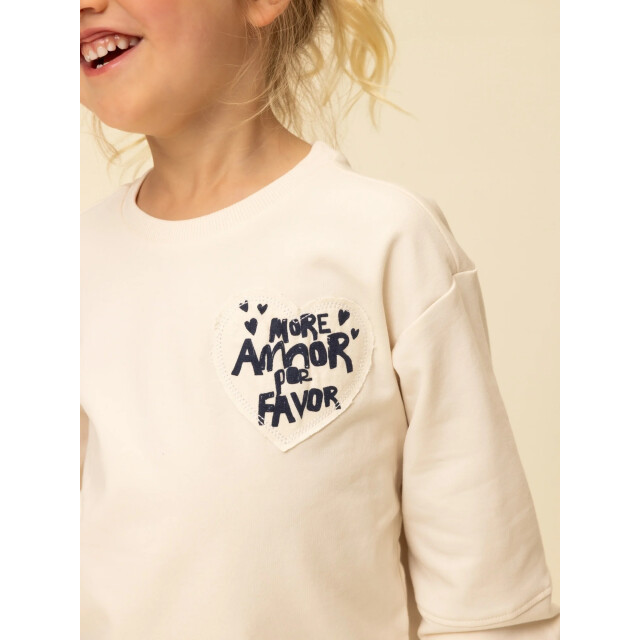 Looxs Revolution Sweater milk more amor por favor voor meisjes in de kleur 2601-7307-021 large