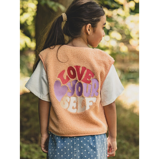 Looxs Revolution Oversized gilet soft apricot voor meisjes in de kleur 2601-7020-404 large