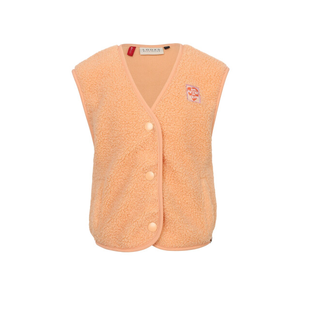 Looxs Revolution Oversized gilet soft apricot voor meisjes in de kleur 2601-7020-404 large