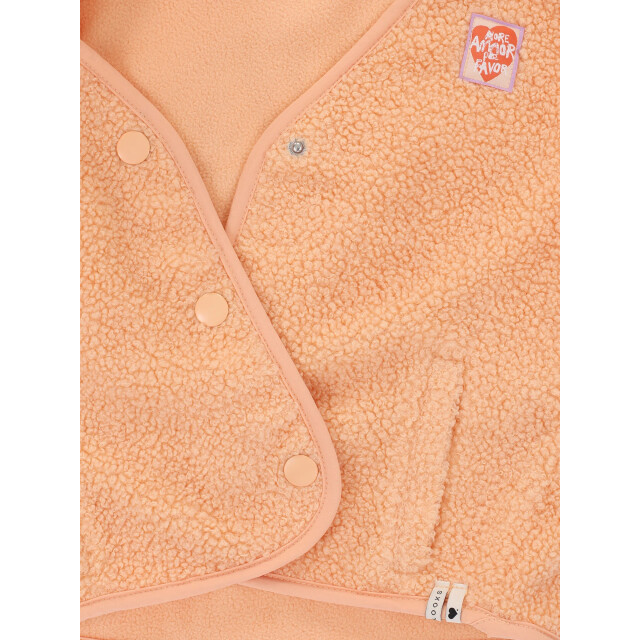 Looxs Revolution Oversized gilet soft apricot voor meisjes in de kleur 2601-7020-404 large