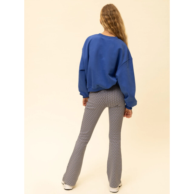 Looxs Revolution Flared sweat broek kobalt dessin voor meisjes in de kleur 2601-5639-793 large