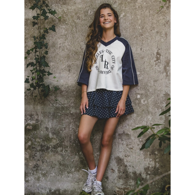 Looxs Revolution Cropped and loose-fit t-shirt raglan voor meisjes in de kleur 2601-5455-012 large