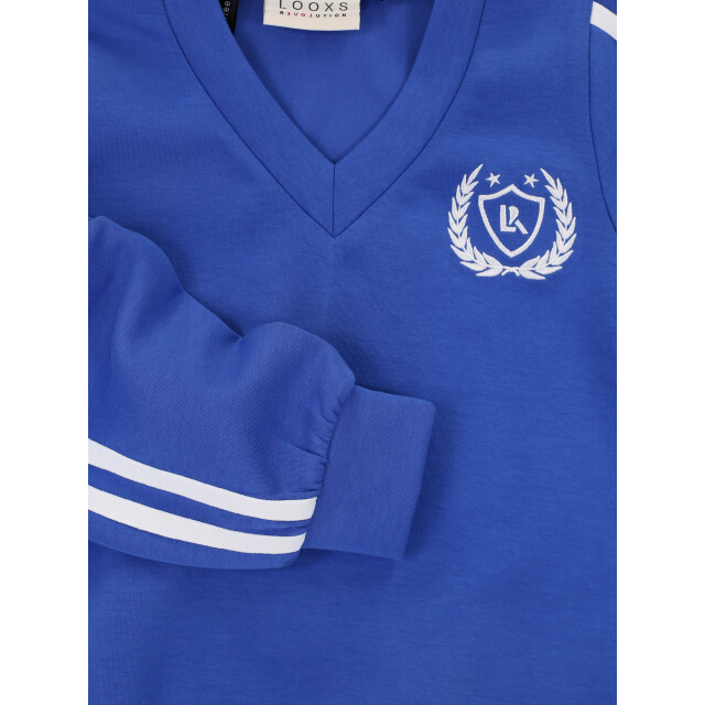 Looxs Revolution Kobalt sweater v-hals voor meisjes in de kleur 2601-5301-140 large