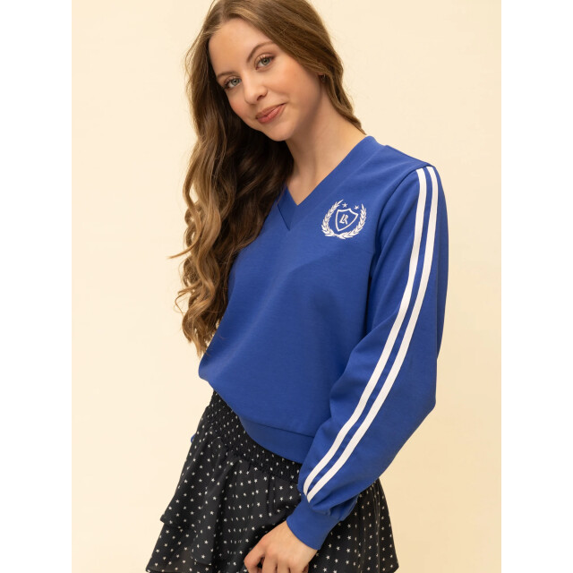 Looxs Revolution Kobalt sweater v-hals voor meisjes in de kleur 2601-5301-140 large