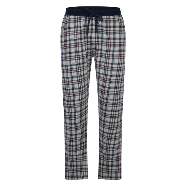 Phil & Co Heren winter pyjama set lang rood/grijs geruit PH-6141-02 large