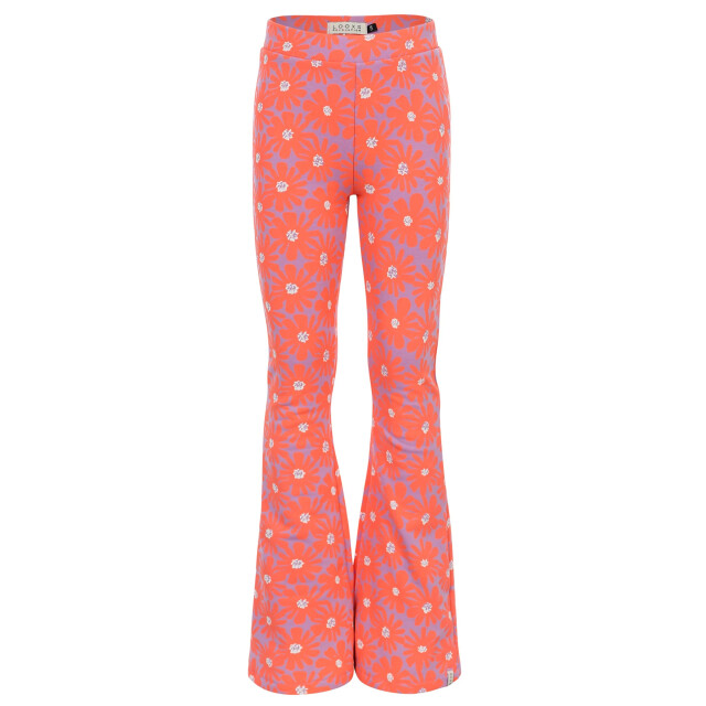 Looxs Revolution Flared sweat pants coral floral spring voor meisjes in de kleur 2601-7605-985 large